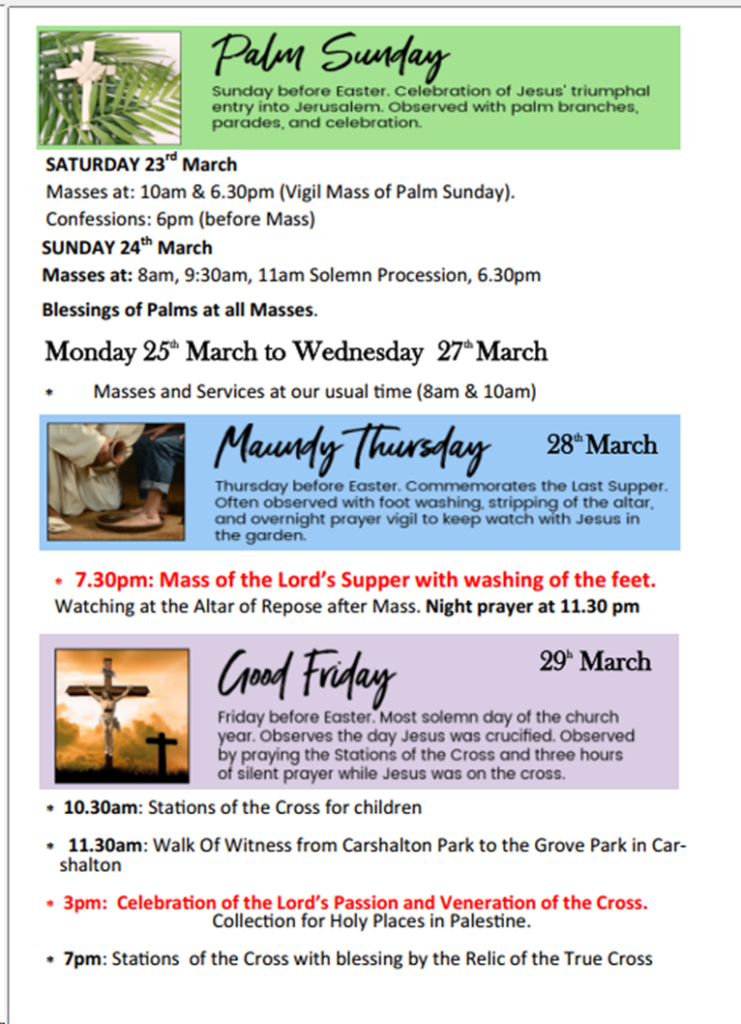 Parish Newsletters ( deadline for entries 4pm Mondays ) | Holy Cross ...